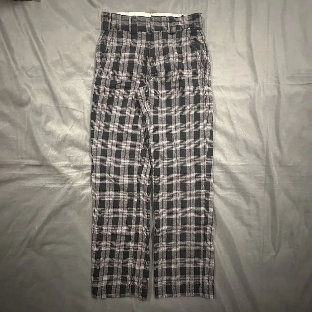 Dickies Plaid Chino Pants Men's 28x32 Regular Fit Skate Grunge Checkered